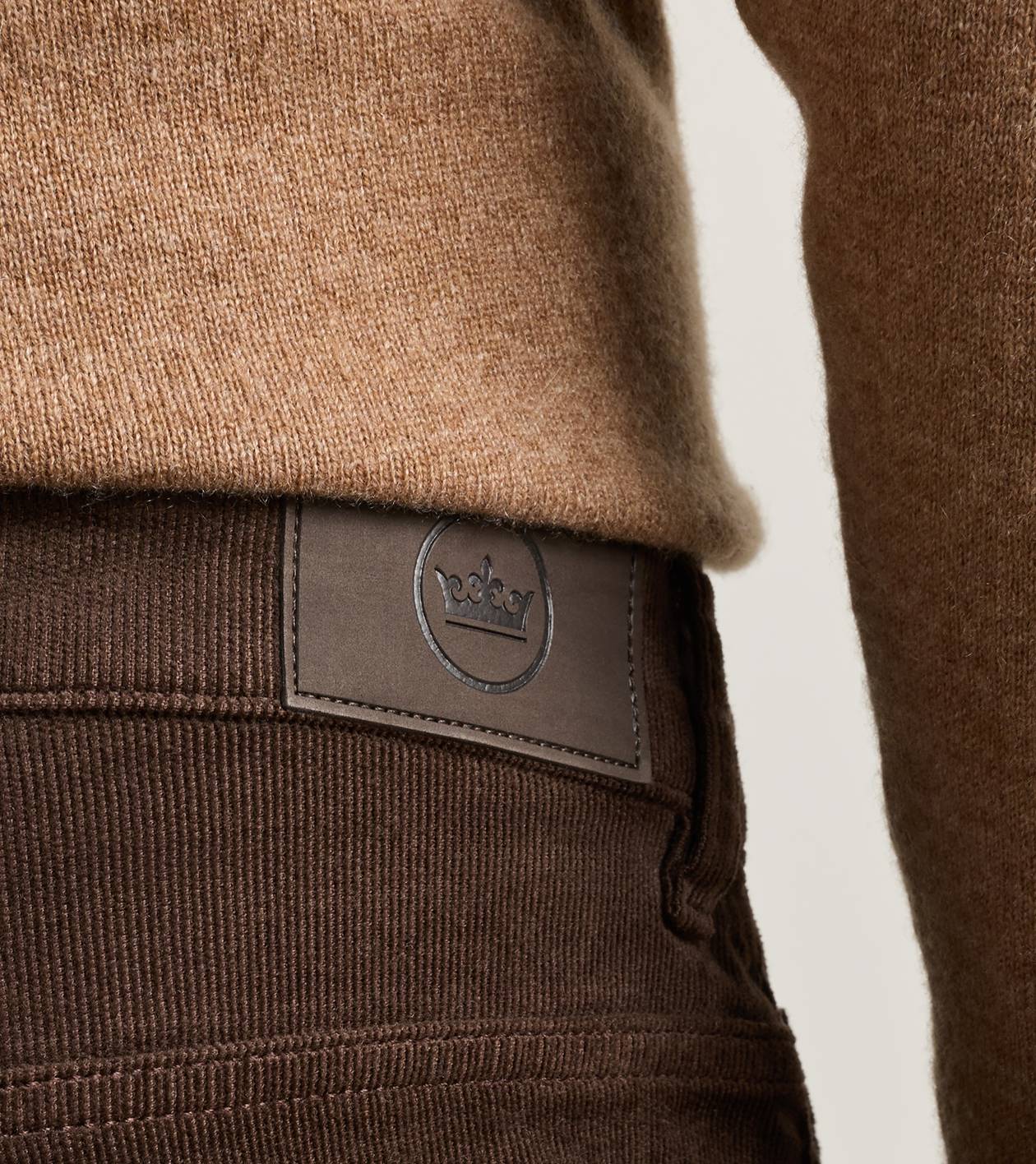 Classic Comfort Corduroy Five Pocket Pant in FRENCH PRESS - Alternate Image 3