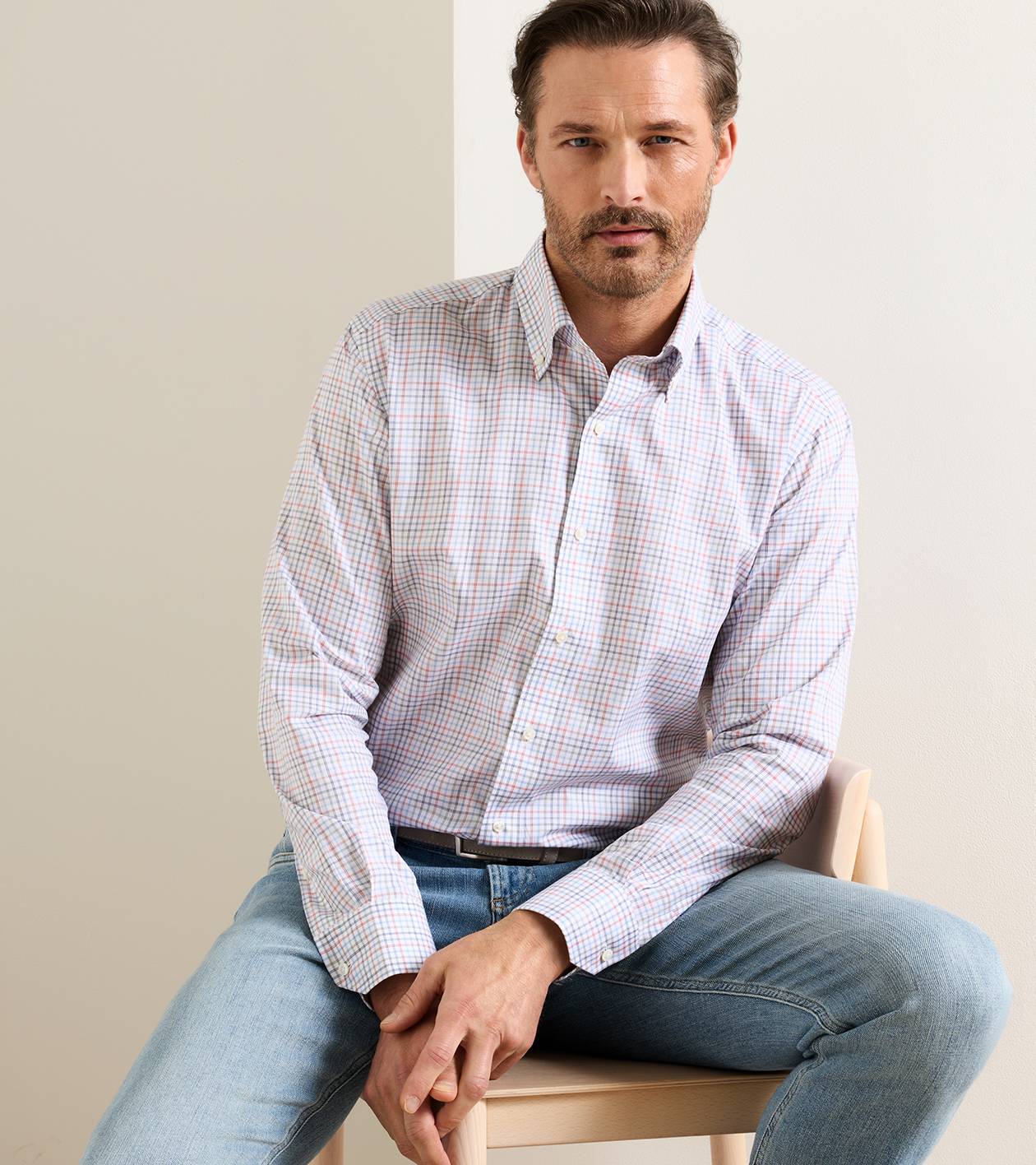 Otis Cotton Sport Shirt in CADET - Alternate Image 1