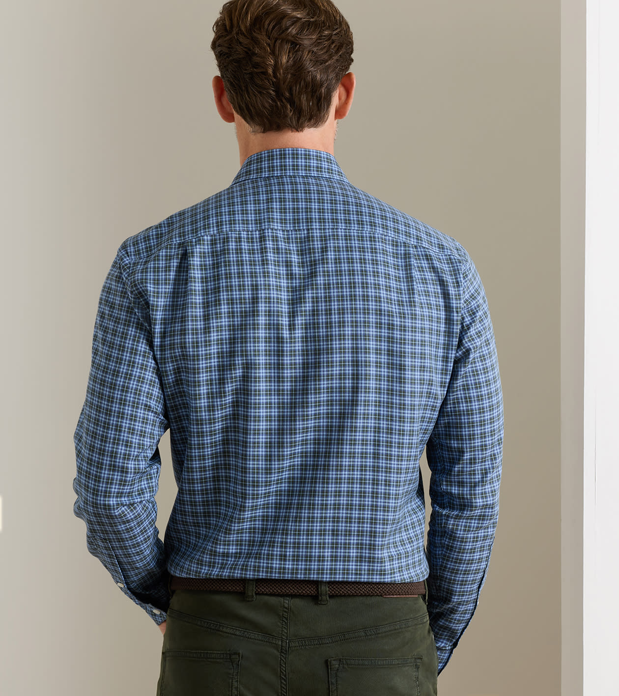 Bernard Cotton Sport Shirt in WINDY BLUE - Alternate Image 2