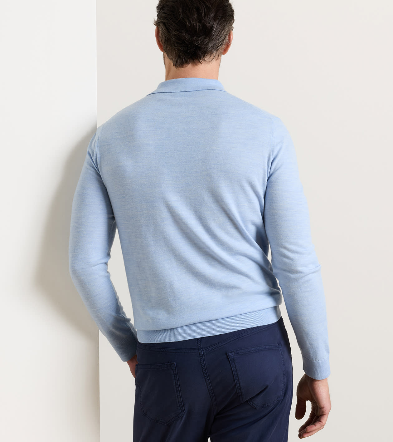 Dorset Sweater Polo in PALE BLUE - Alternate Image 2