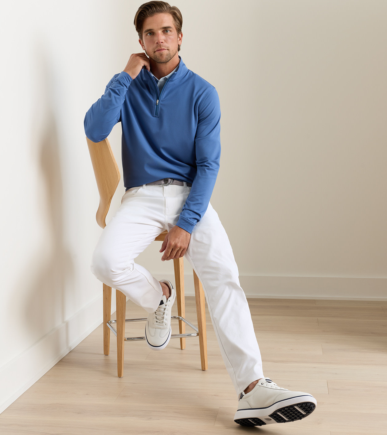 Drift Leather Hybrid Course Shoe in White - Alternate Image 2