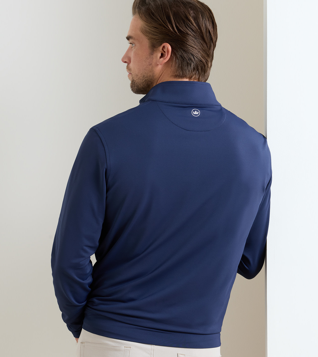 Perth Performance Quarter-Zip in Navy - Alternate Image 2