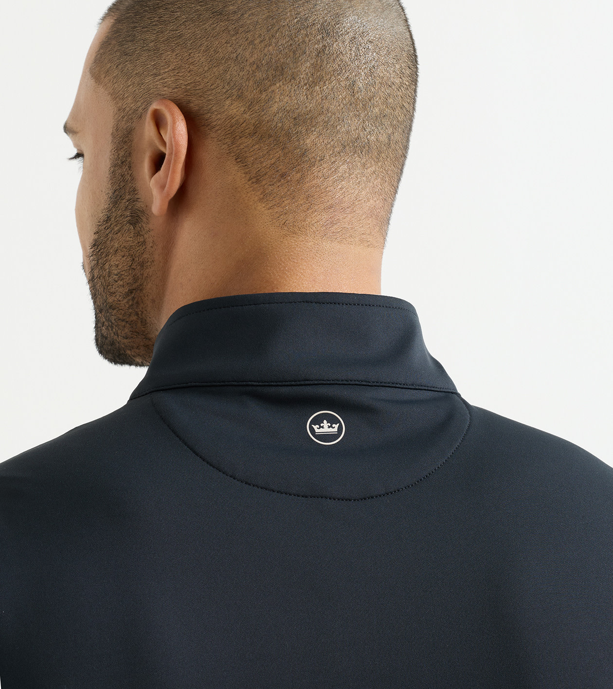 Galway Stretch Loop Terry Quarter-Zip Gilet in Black - Alternate Image 3