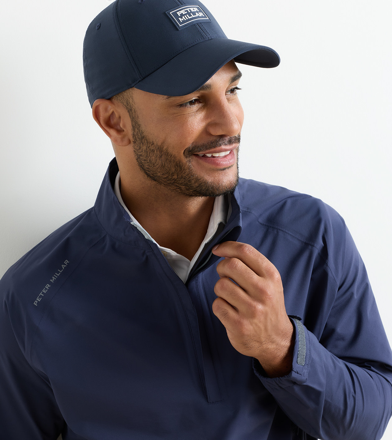 Shield Half-Zip Rain Shell in Navy - Alternate Image 5