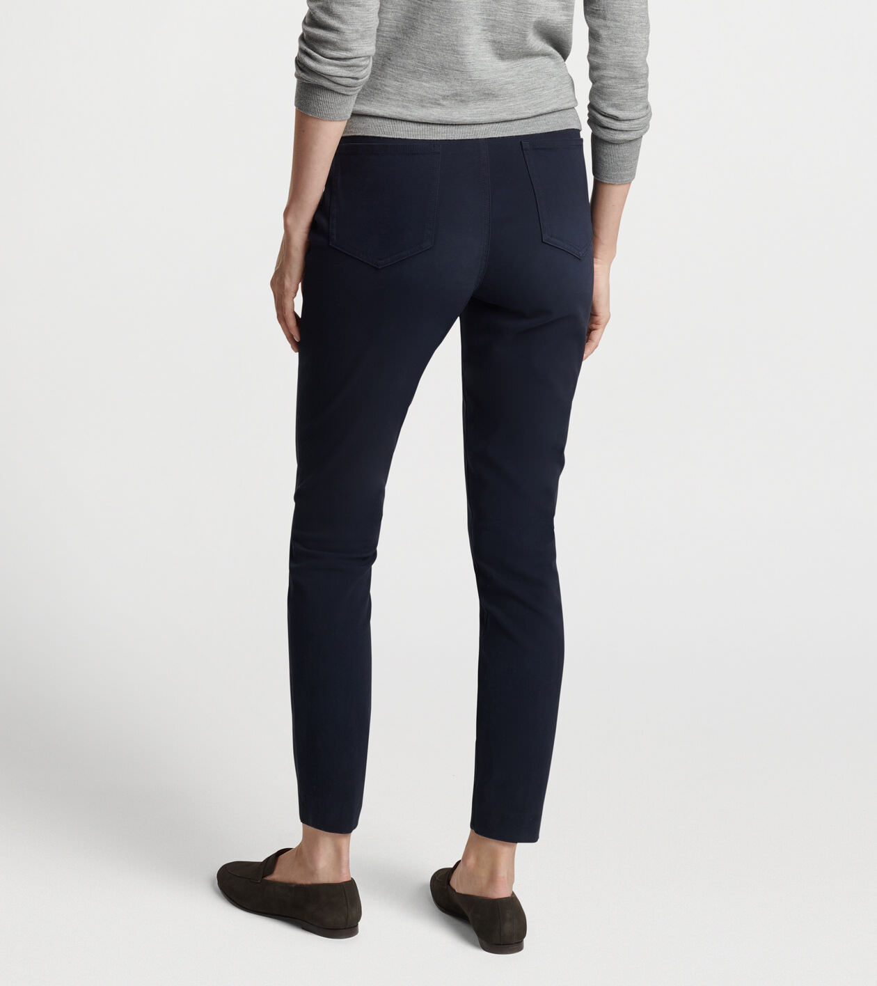 Karlie Stretch Sateen High Rise Pant in Navy - Alternate Image 1