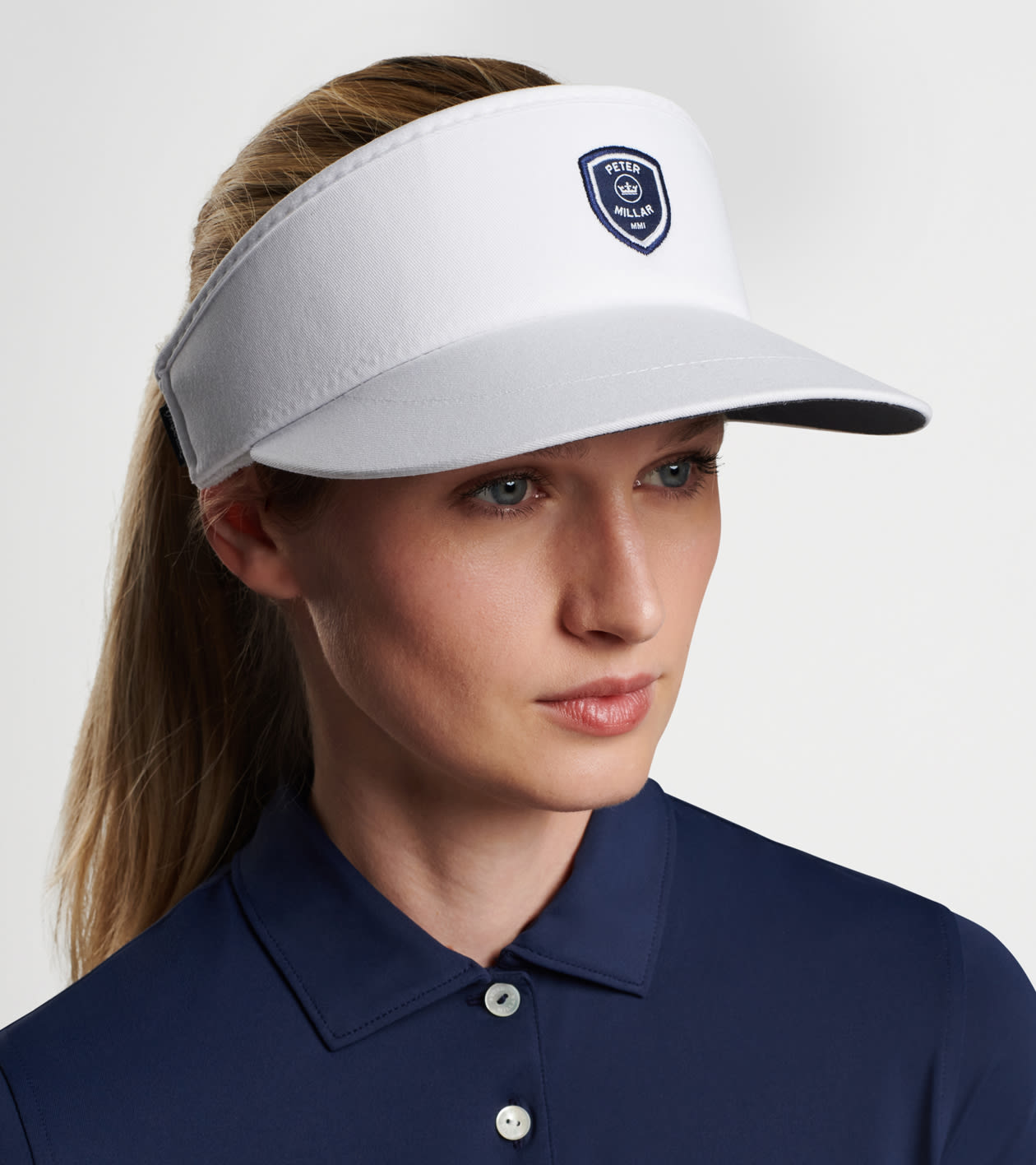 Peter Millar Crown Crest Tour Visor in White - Alternate Image 4