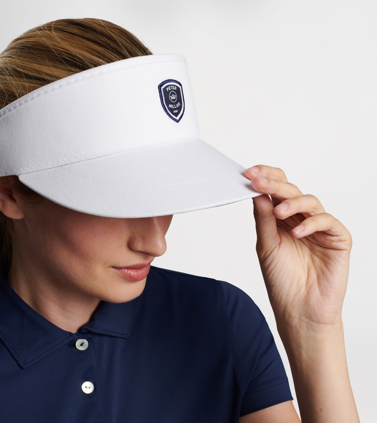 Peter Millar Crown Crest Tour Visor in White - Alternate Image 5