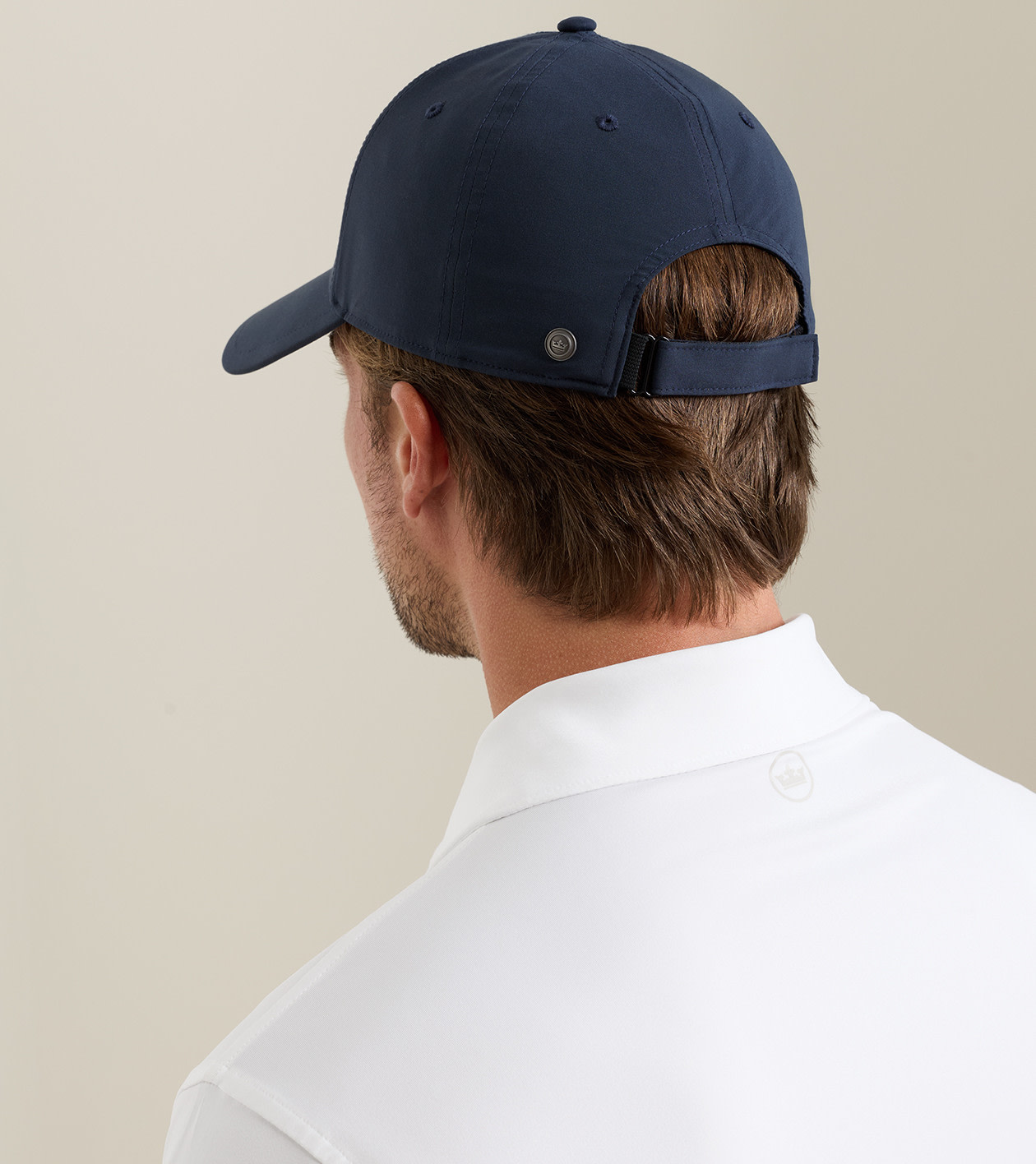 Pursuit Performance Stacked Logo Hat in Navy - Alternate Image 2