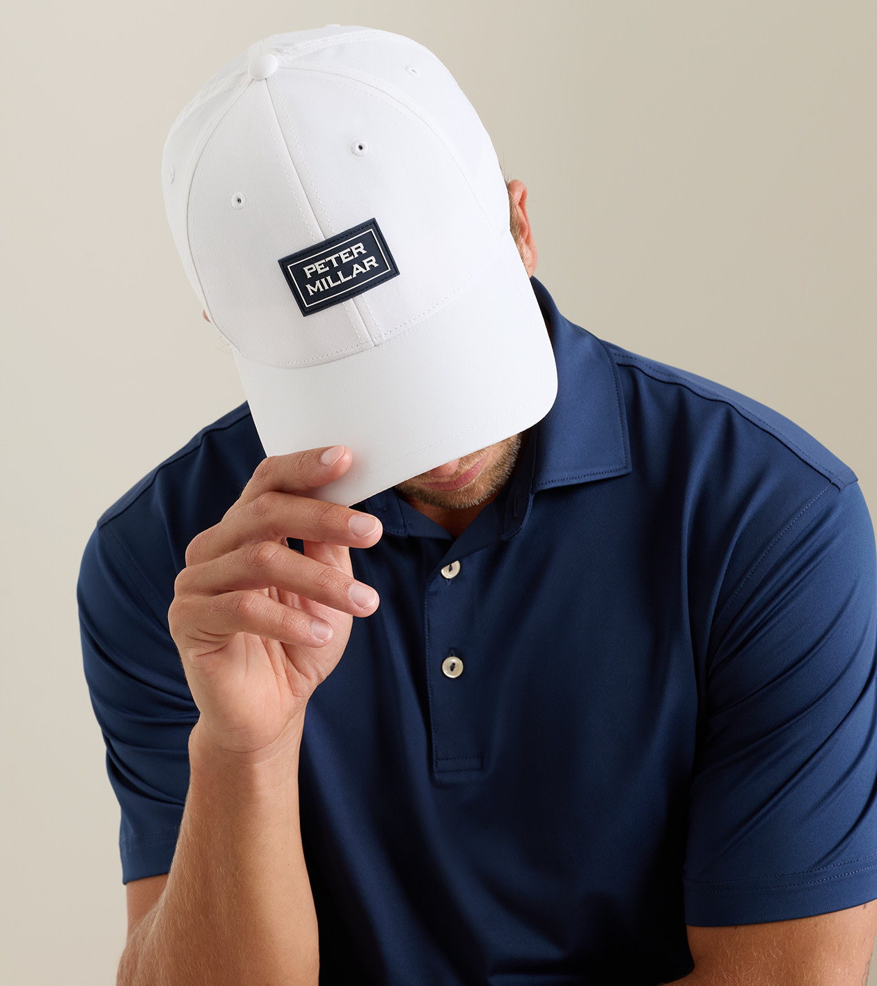 Pursuit Performance Stacked Logo Hat in White - Alternate Image 3