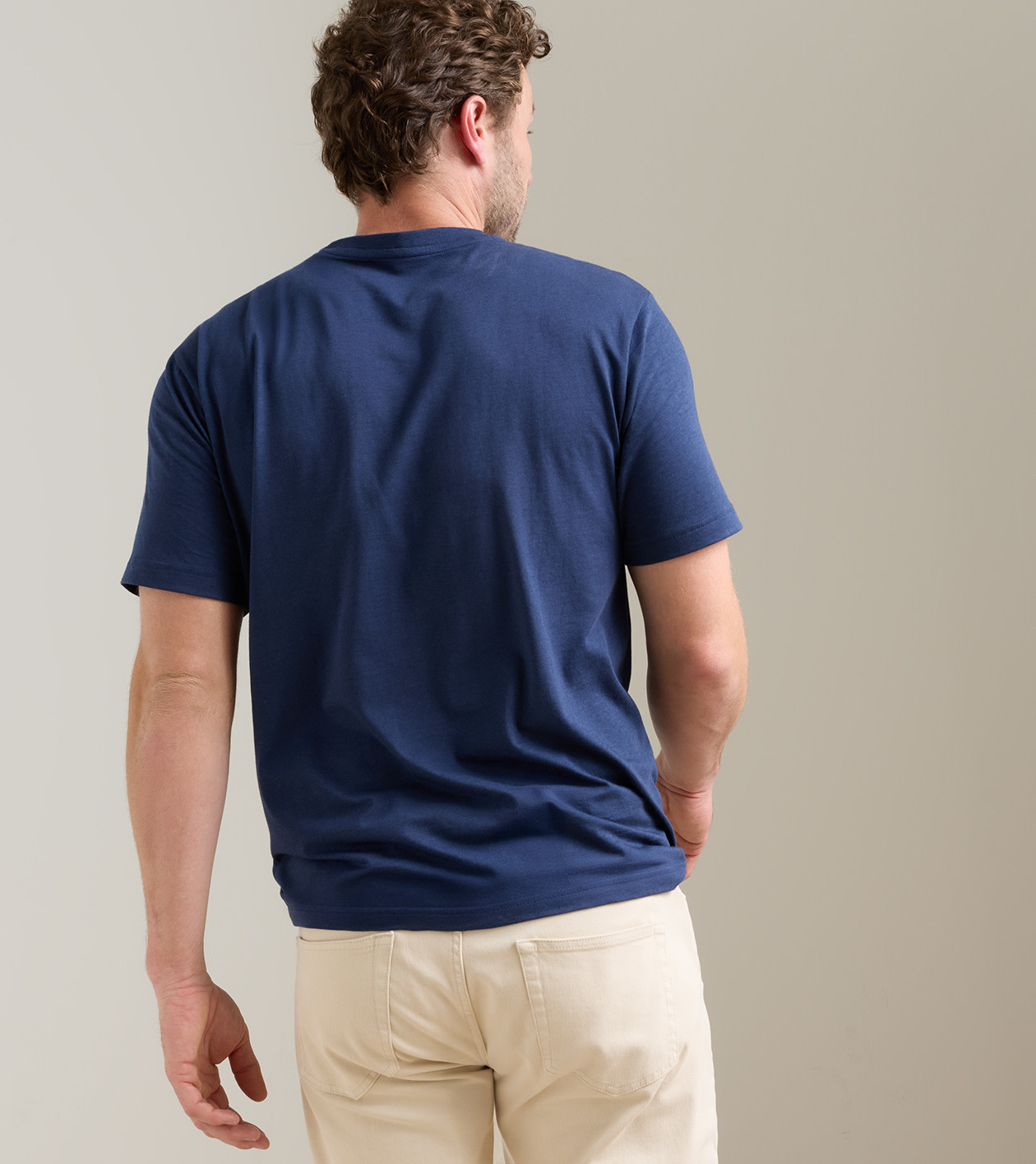 Crown Comfort Short-Sleeve Pocket Tee in Navy - Alternate Image 2