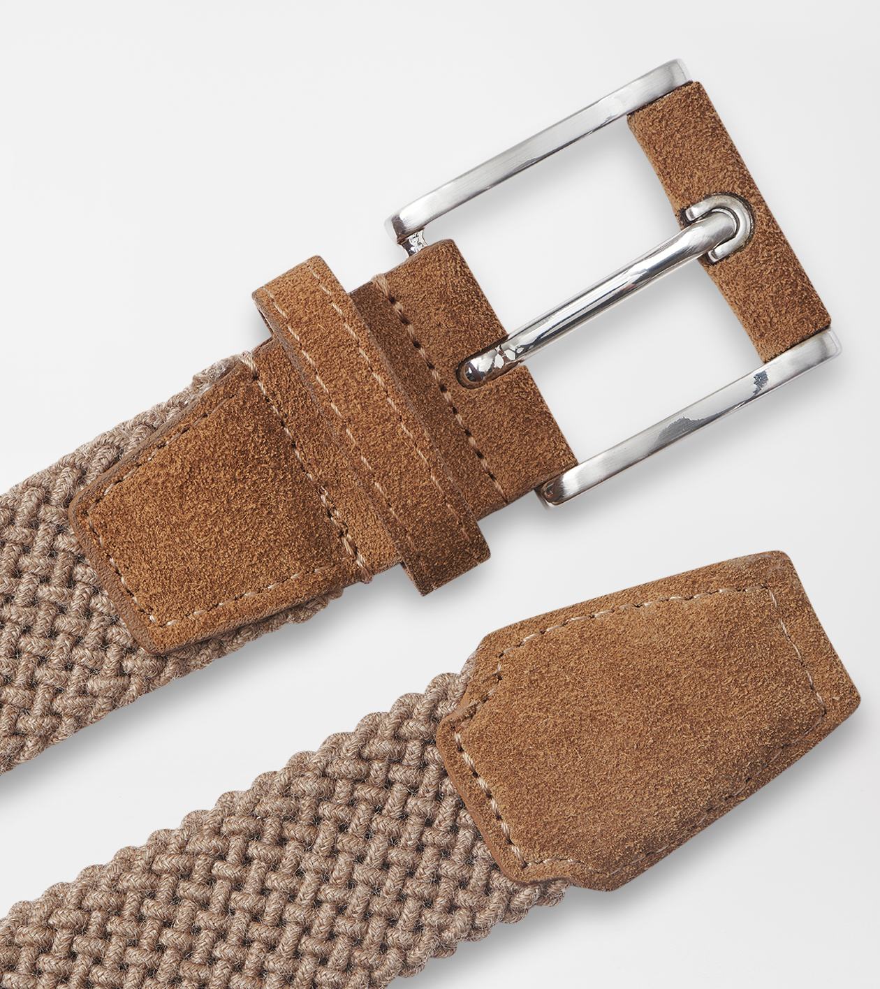 Crafted Woven Belt in Dark Sand - Alternate Image 3