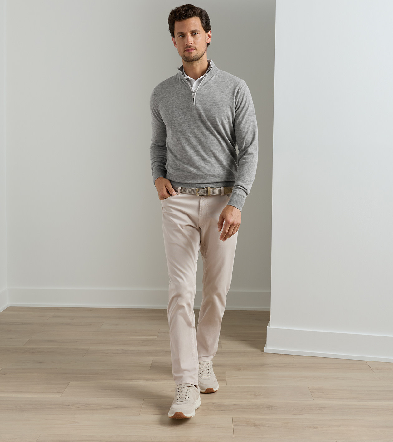 Crafted Woven Belt in Khaki - Alternate Image 2