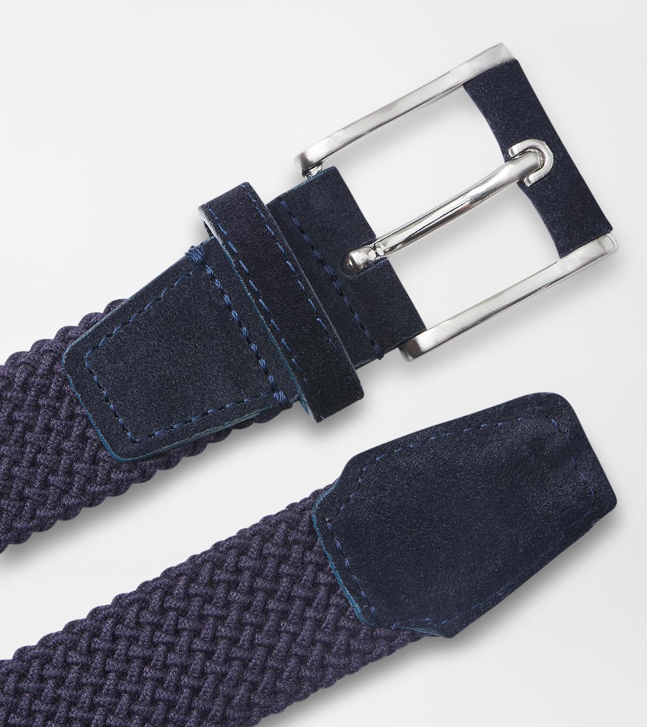 Crafted Woven Belt in Navy - Alternate Image 3