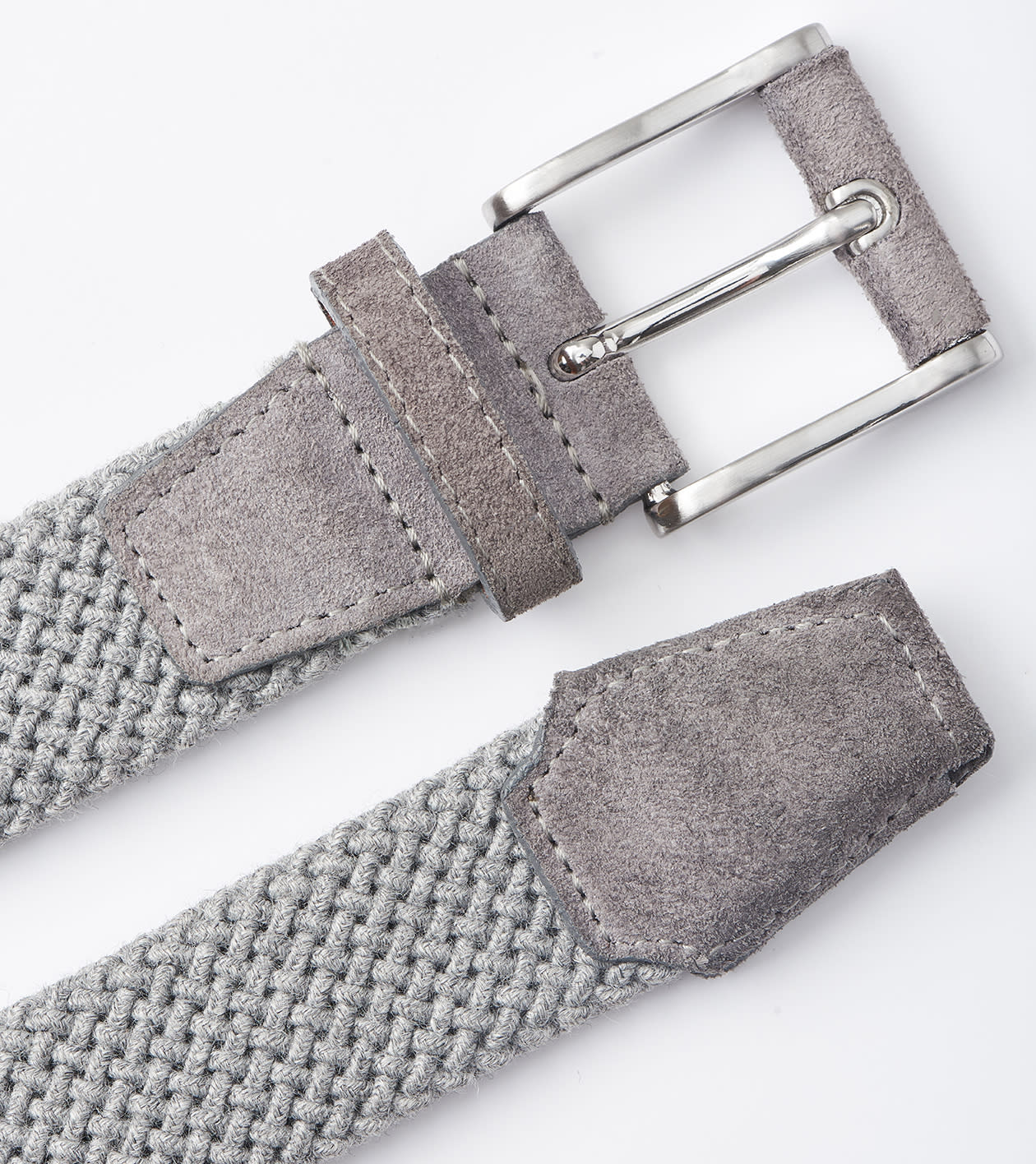 Crafted Woven Belt in Nickel - Alternate Image 3