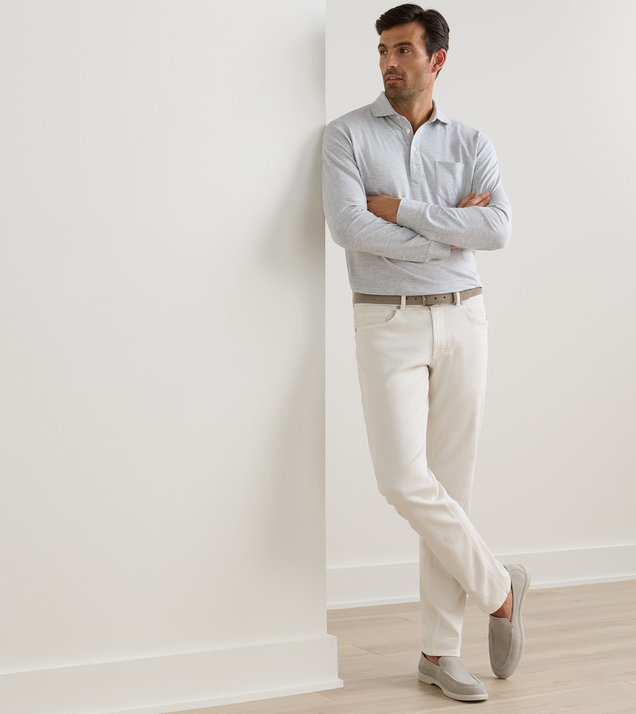 Excursionist Suede Belt in Pearl Grey - Alternate Image 2