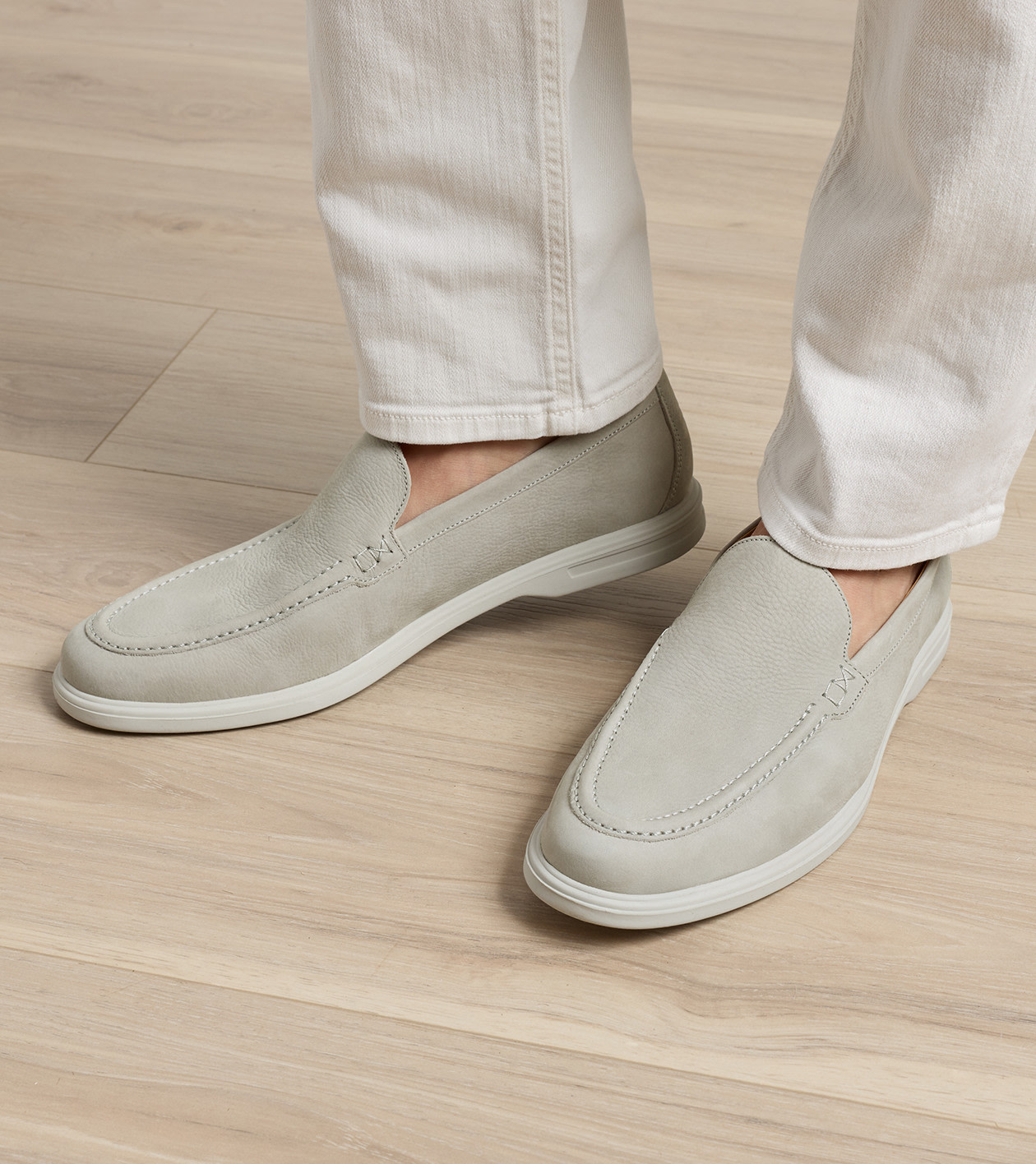 Excursionist Nubuck Venetian Loafer in Pearl Grey - Alternate Image 1
