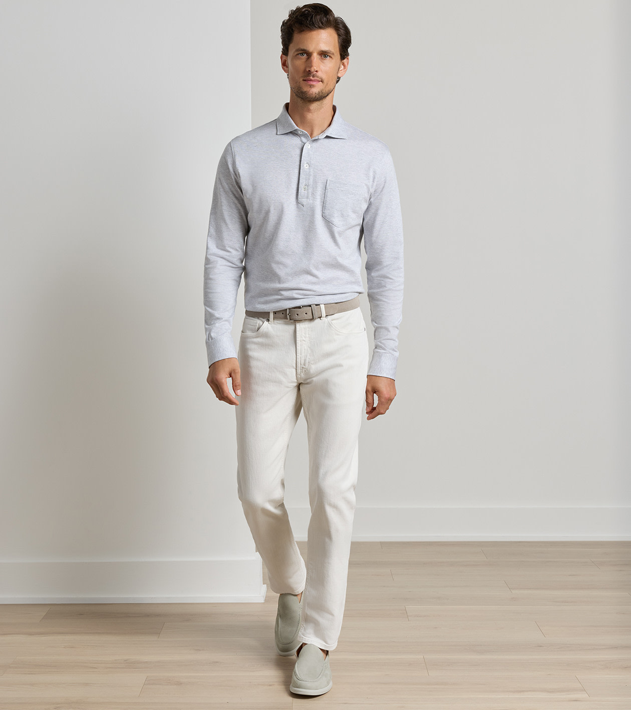 Excursionist Nubuck Venetian Loafer in Pearl Grey - Alternate Image 2