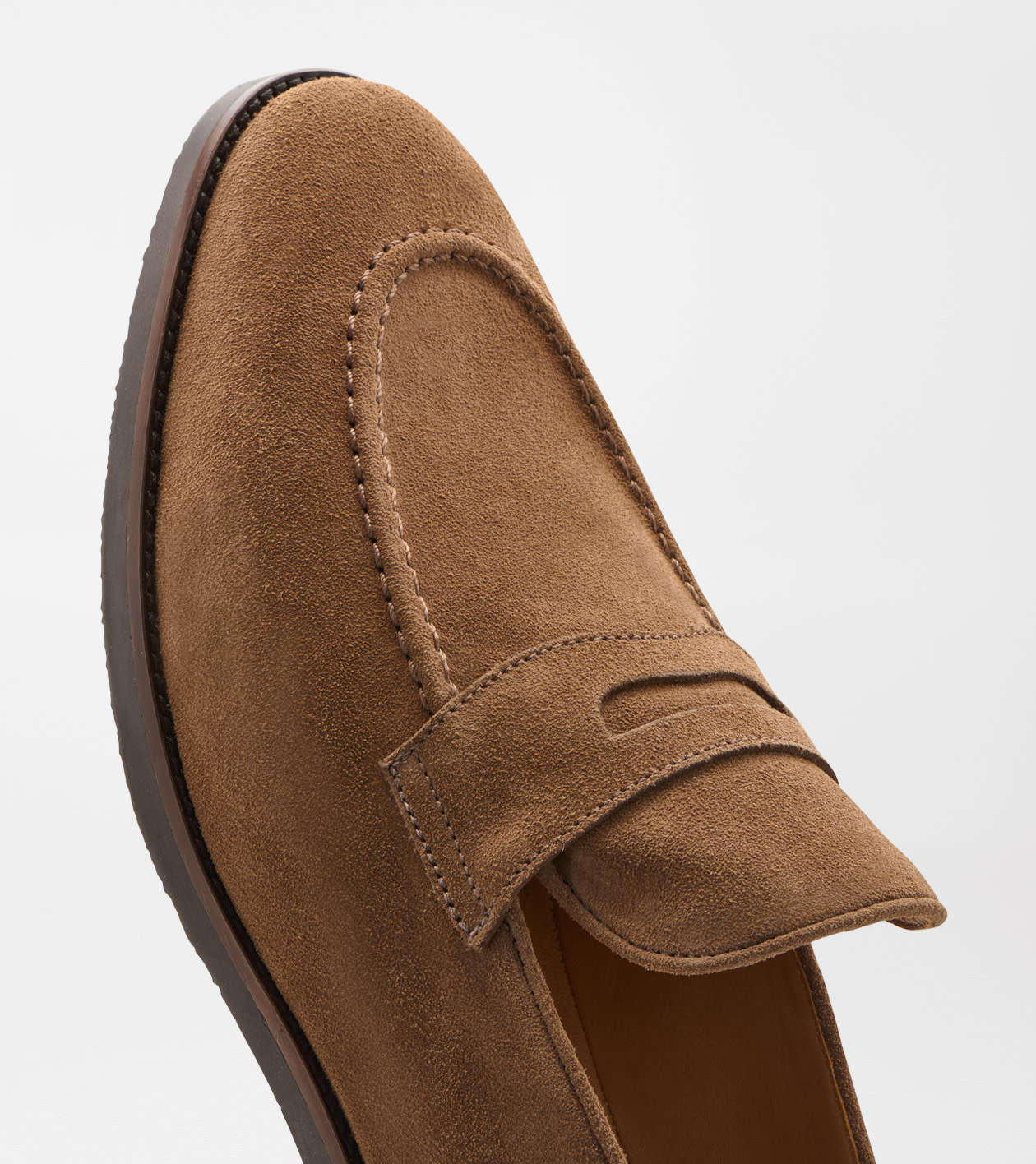 Madison Suede Penny Loafer in Chestnut - Alternate Image 5