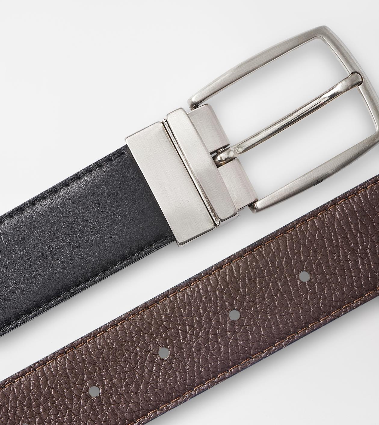 Reversible Leather Belt in Black/Brown - Alternate Image 3