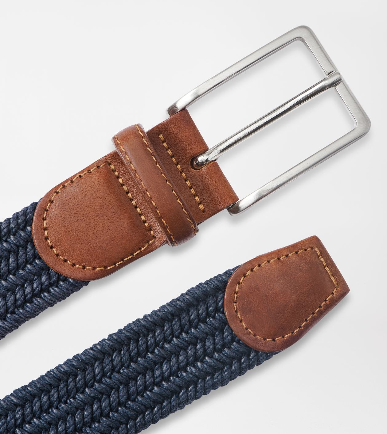 Waxed Braided Belt in Navy - Alternate Image 3
