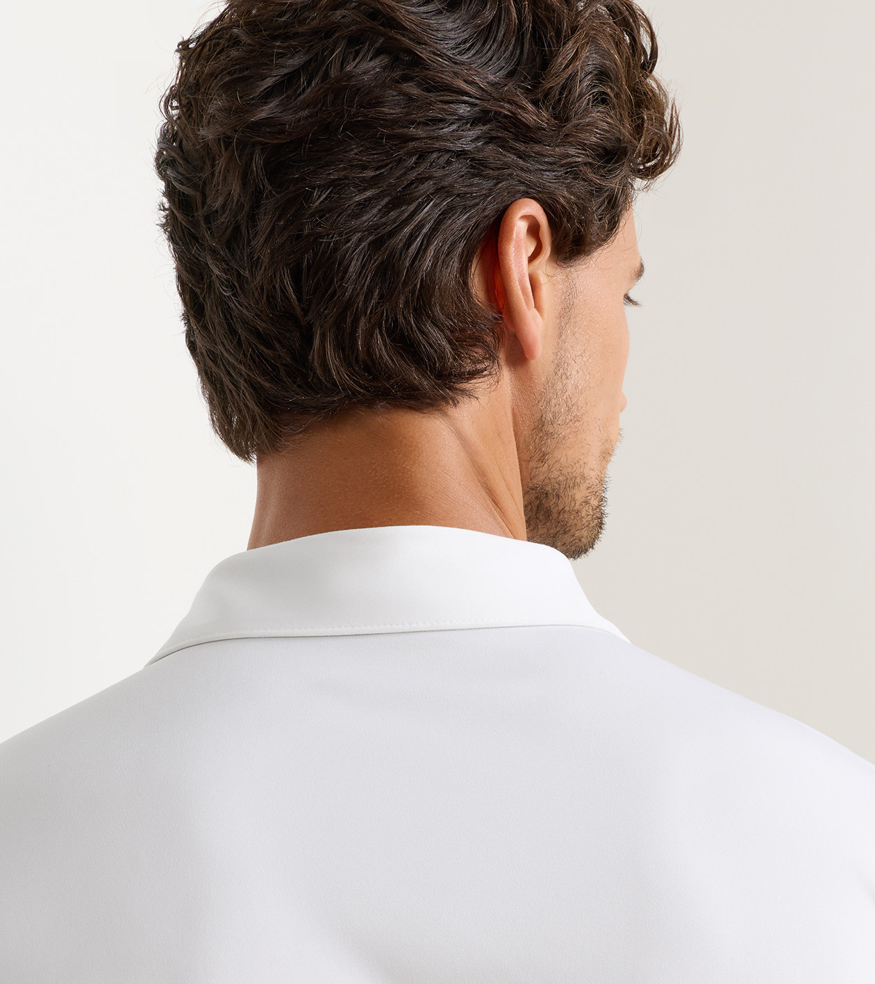 Solid Performance Jersey Polo in White - Alternate Image 3