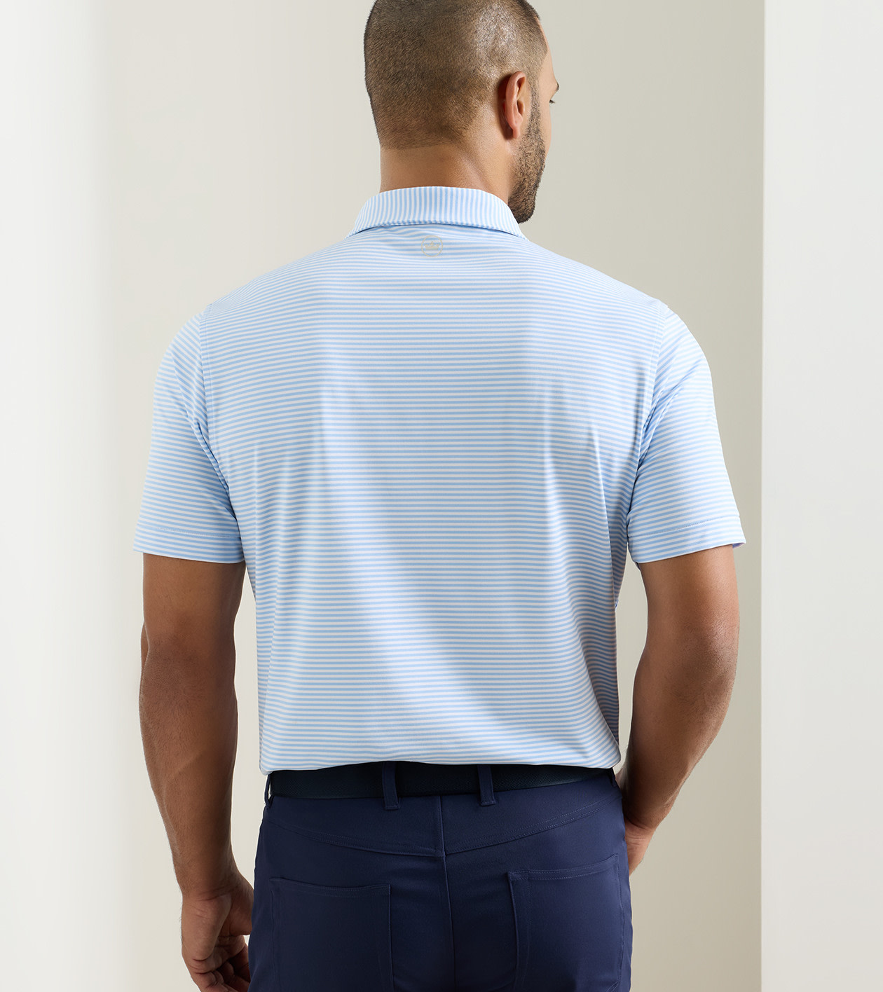Hales Performance Jersey Polo in Cottage Blue - Alternate Image 2