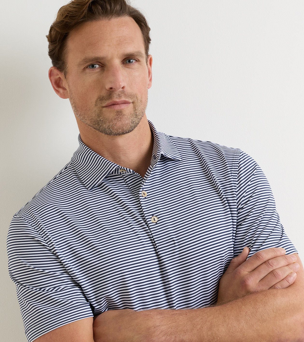 Hales Performance Jersey Polo in Navy - Alternate Image 4