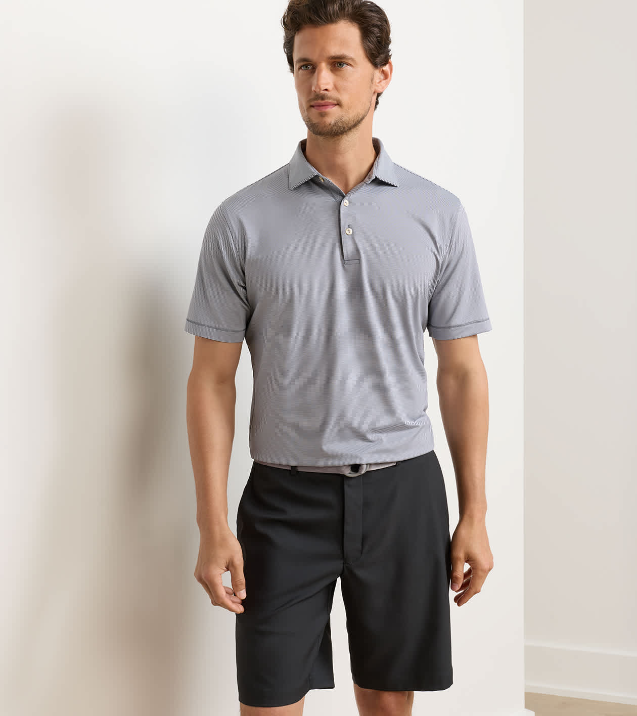 Jubilee Performance Jersey Polo in Iron - Alternate Image 1