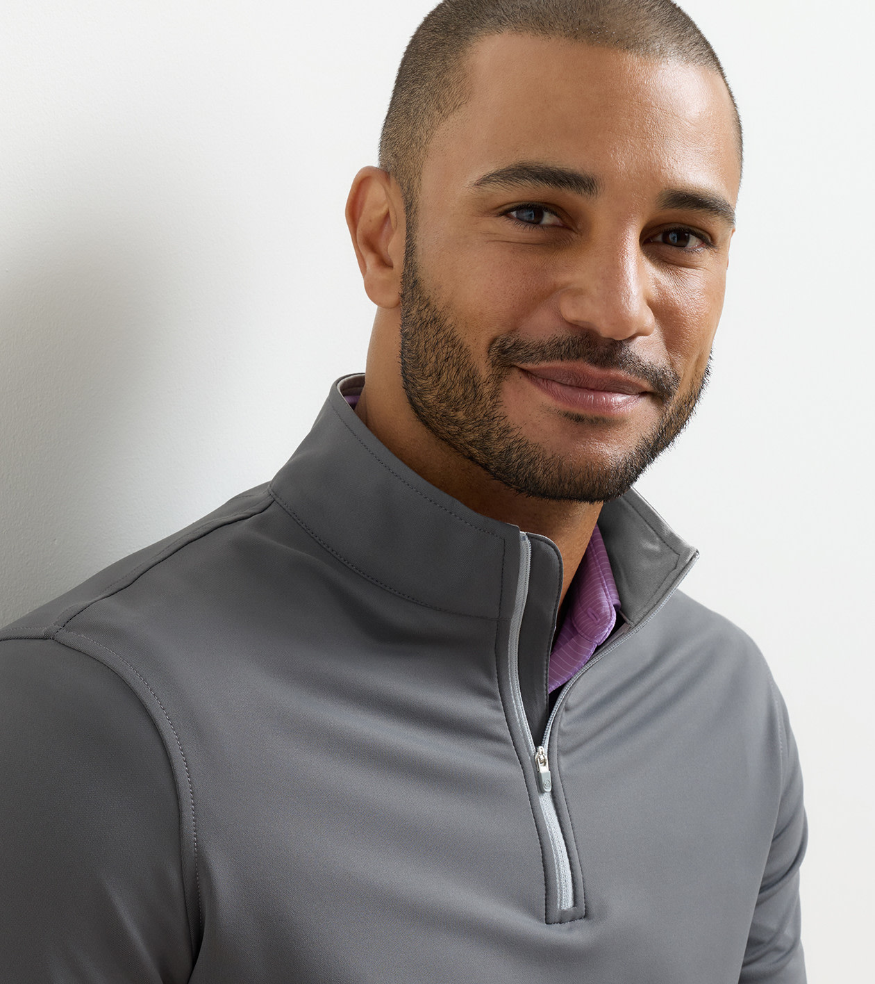 Perth Performance Quarter-Zip in Iron - Alternate Image 4