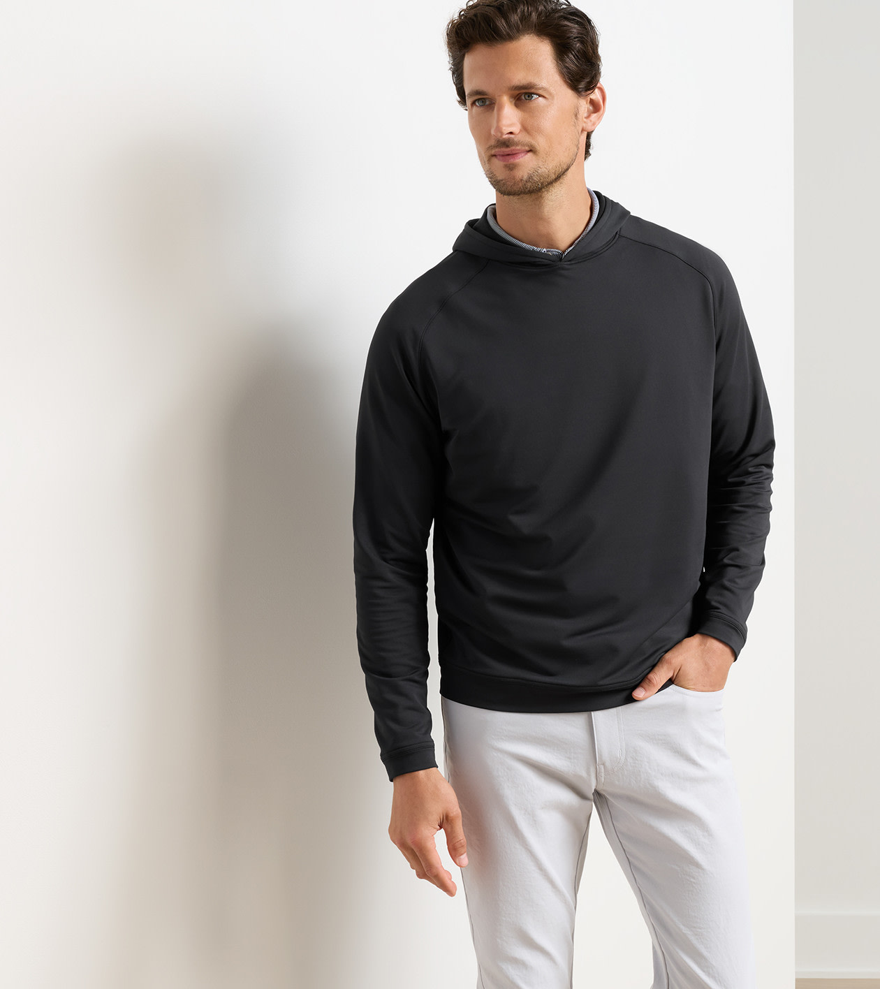 Pine Performance Hoodie in Black - Alternate Image 1