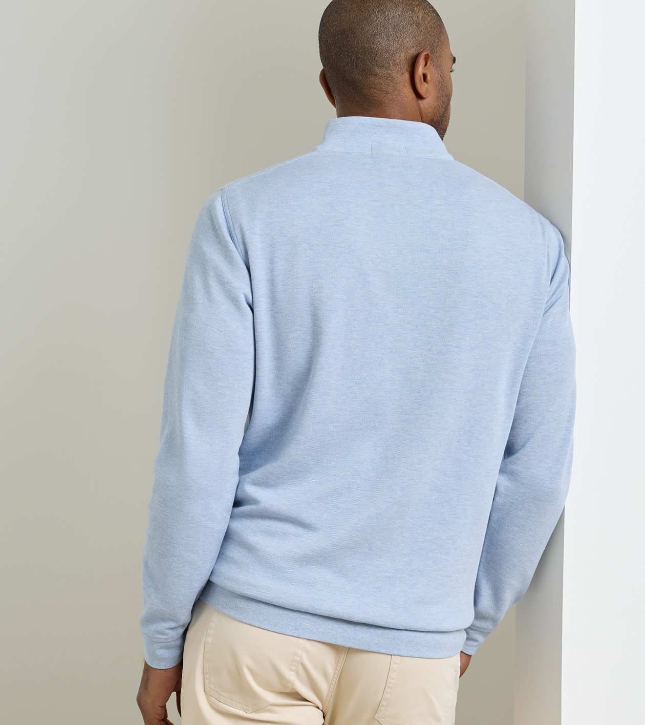 Crown Comfort Quarter-Zip Pullover in Cottage Blue - Alternate Image 2