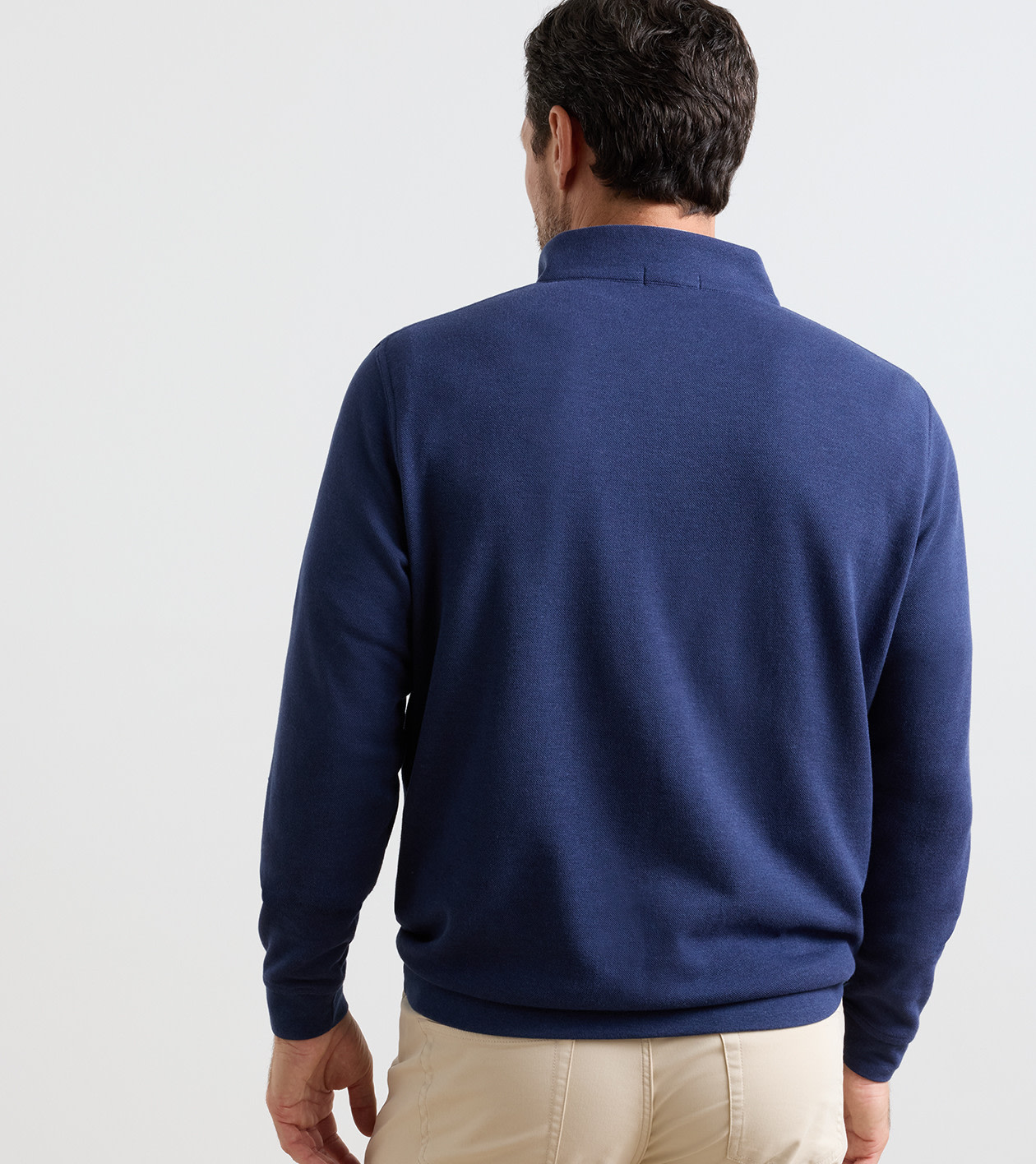 Crown Comfort Quarter-Zip Pullover in Navy - Alternate Image 2