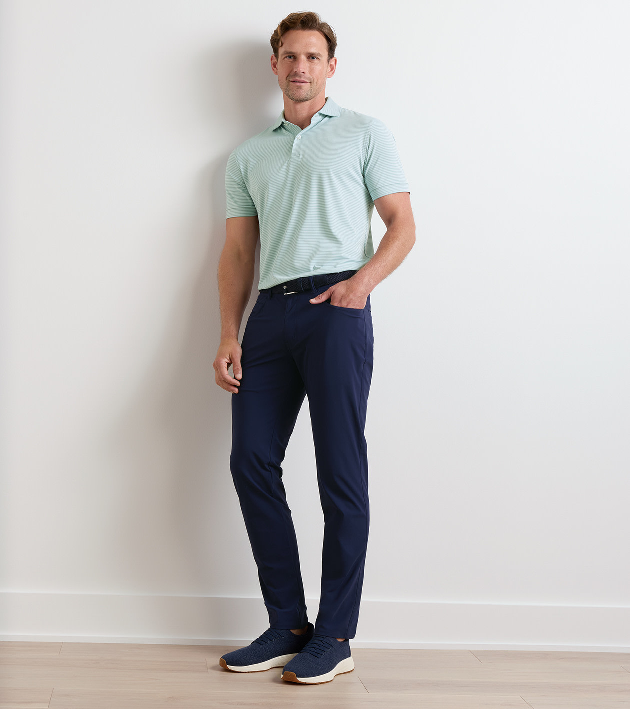 Bingham Performance Five-Pocket Trouser in Navy - Alternate Image 1