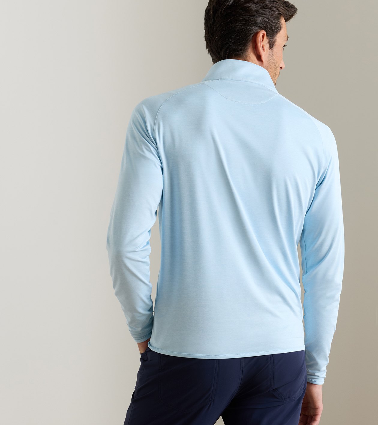 Stealth Performance Quarter-Zip in Blue Frost - Alternate Image 2