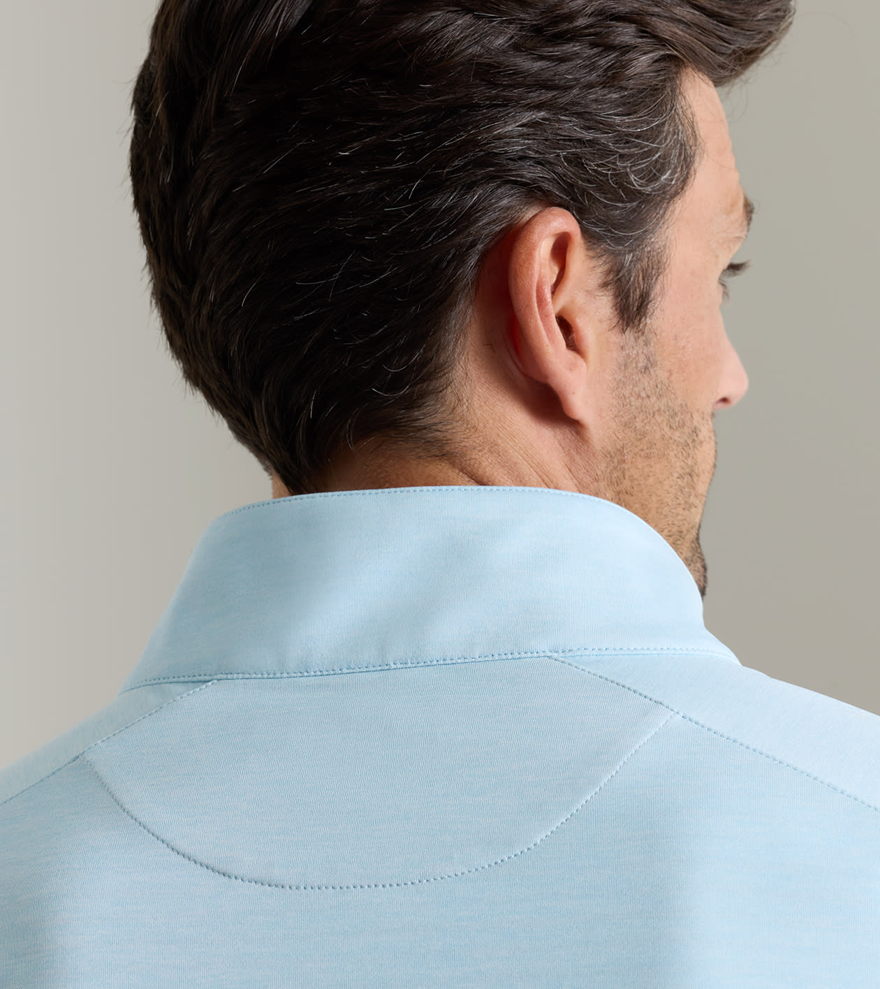 Stealth Performance Quarter-Zip in Blue Frost - Alternate Image 3