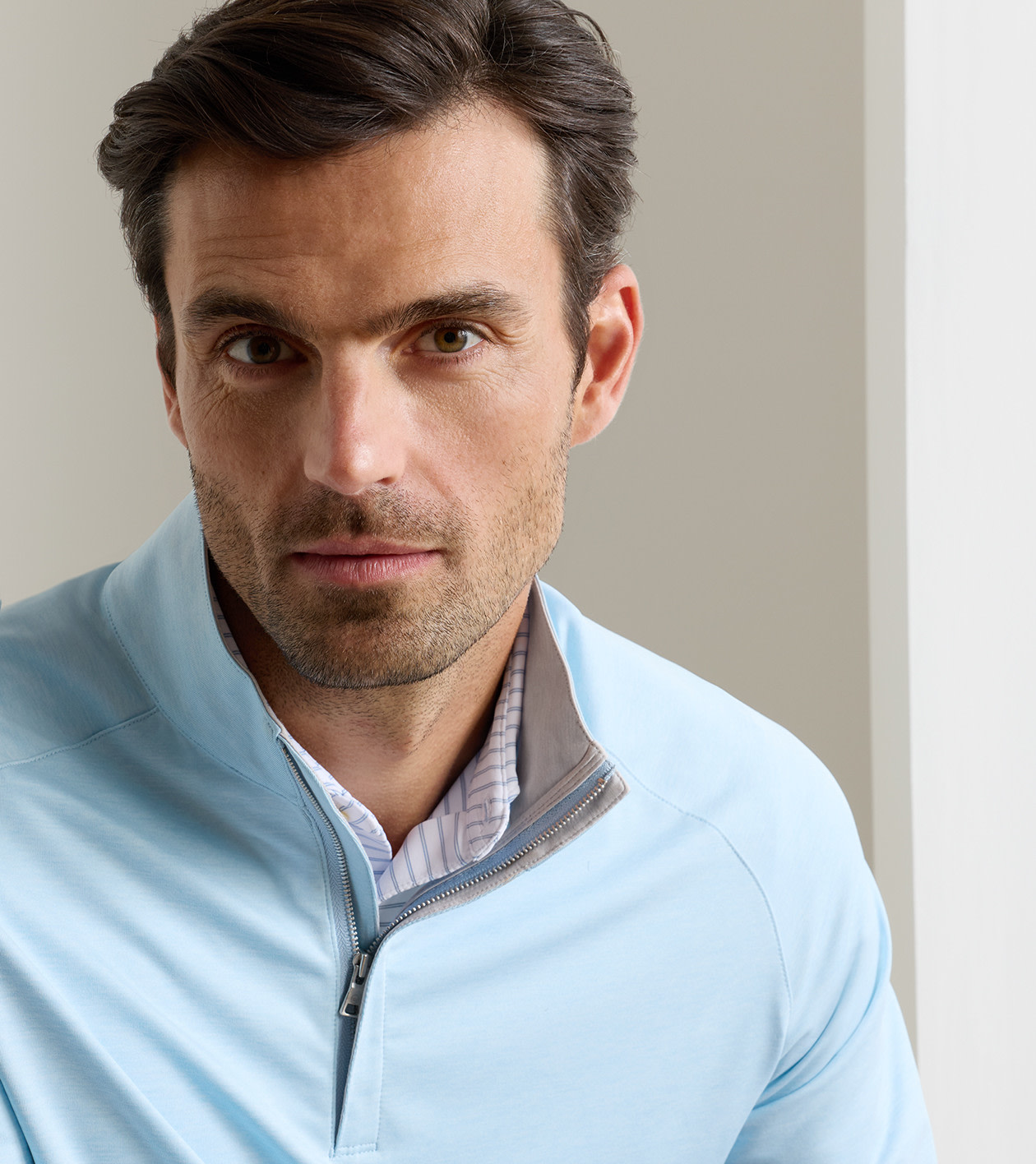 Stealth Performance Quarter-Zip in Blue Frost - Alternate Image 4