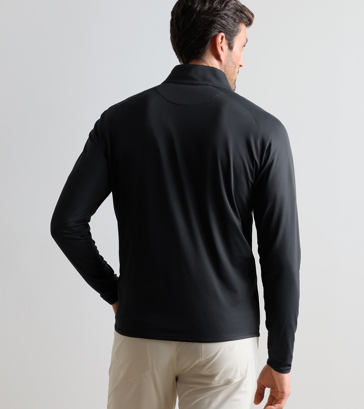 Stealth Performance Quarter-Zip in Black - Alternate Image 2