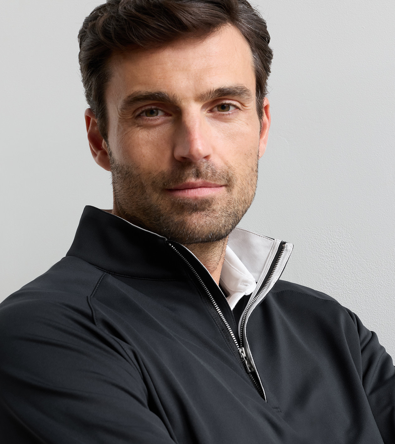 Stealth Performance Quarter-Zip in Black - Alternate Image 4