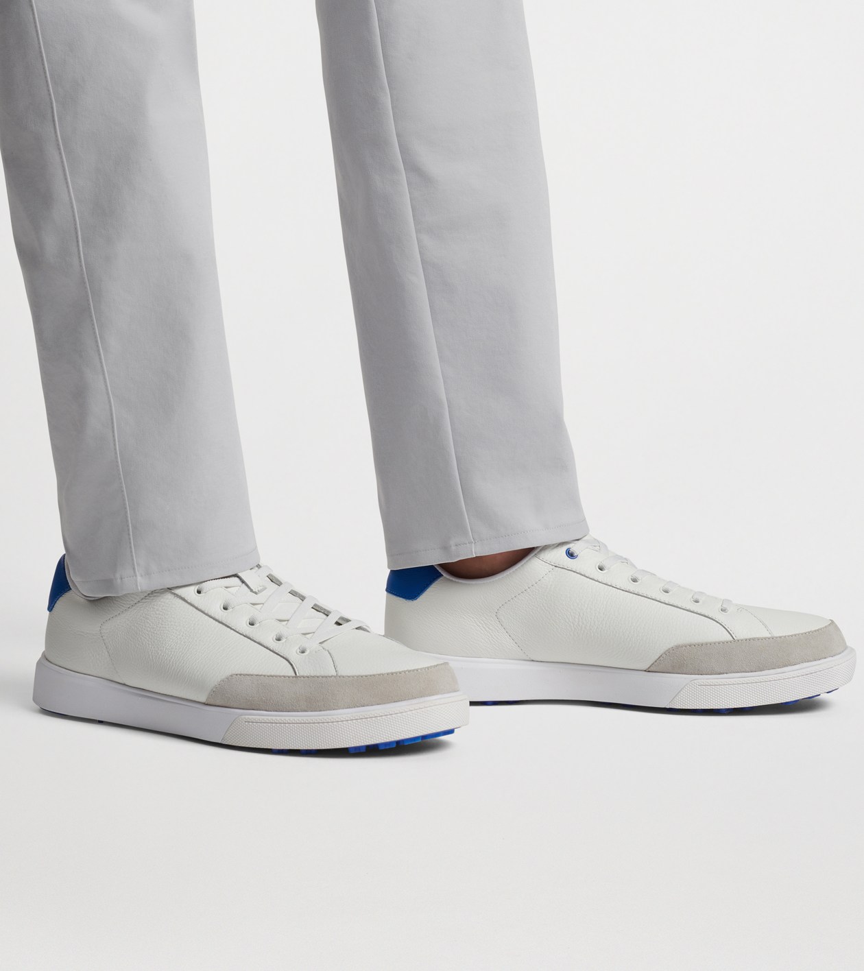 Drift Leather Hybrid Course Shoe in WHITE/MAKO BLUE - Alternate Image 6