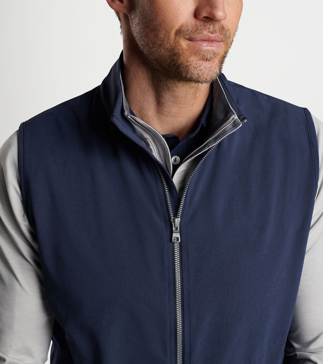 Solstice Performance Hybrid Full-Zip Vest in Navy - Alternate Image 5
