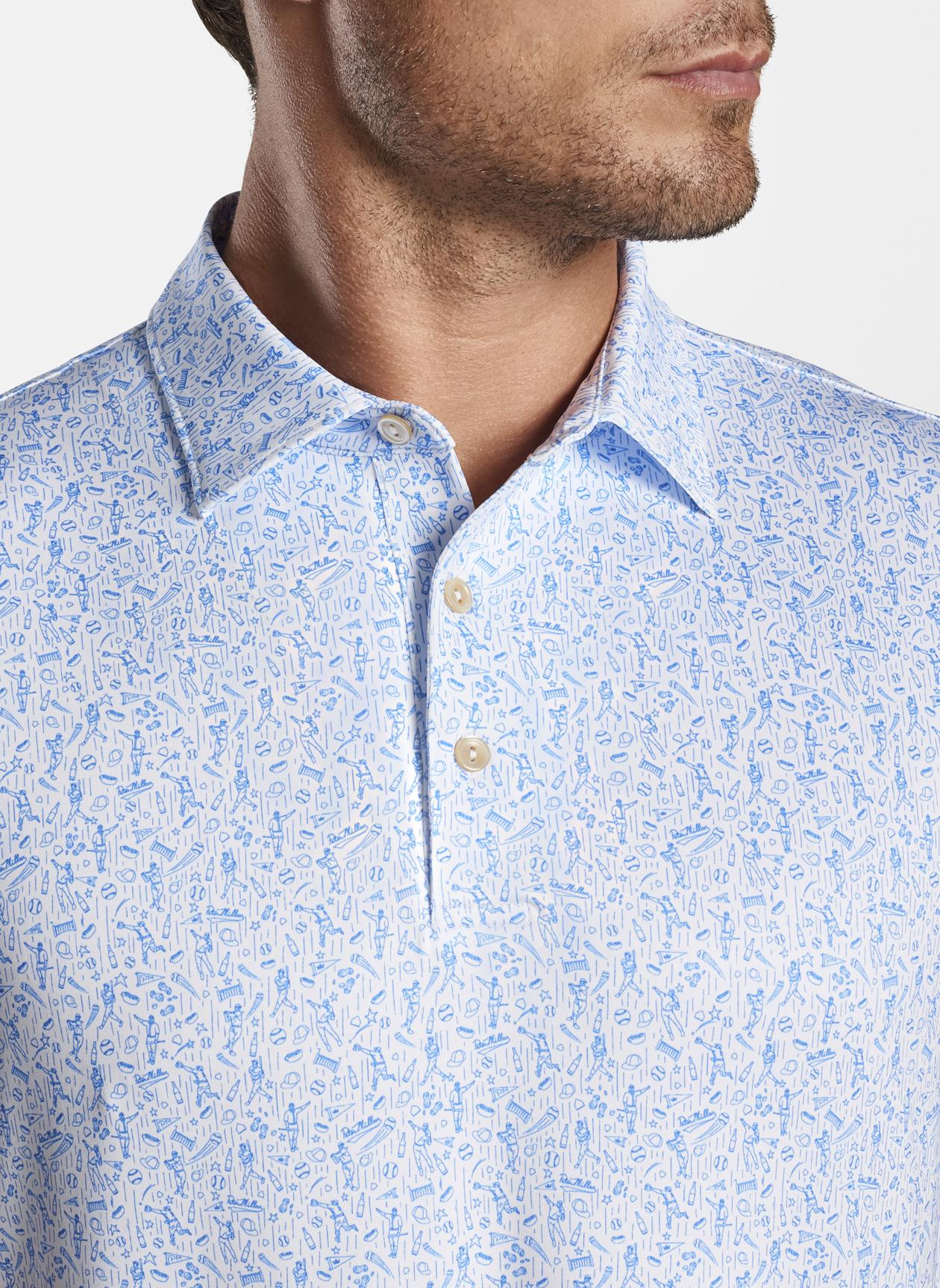 Diamond Performance Jersey Polo in White - Alternate Image 2