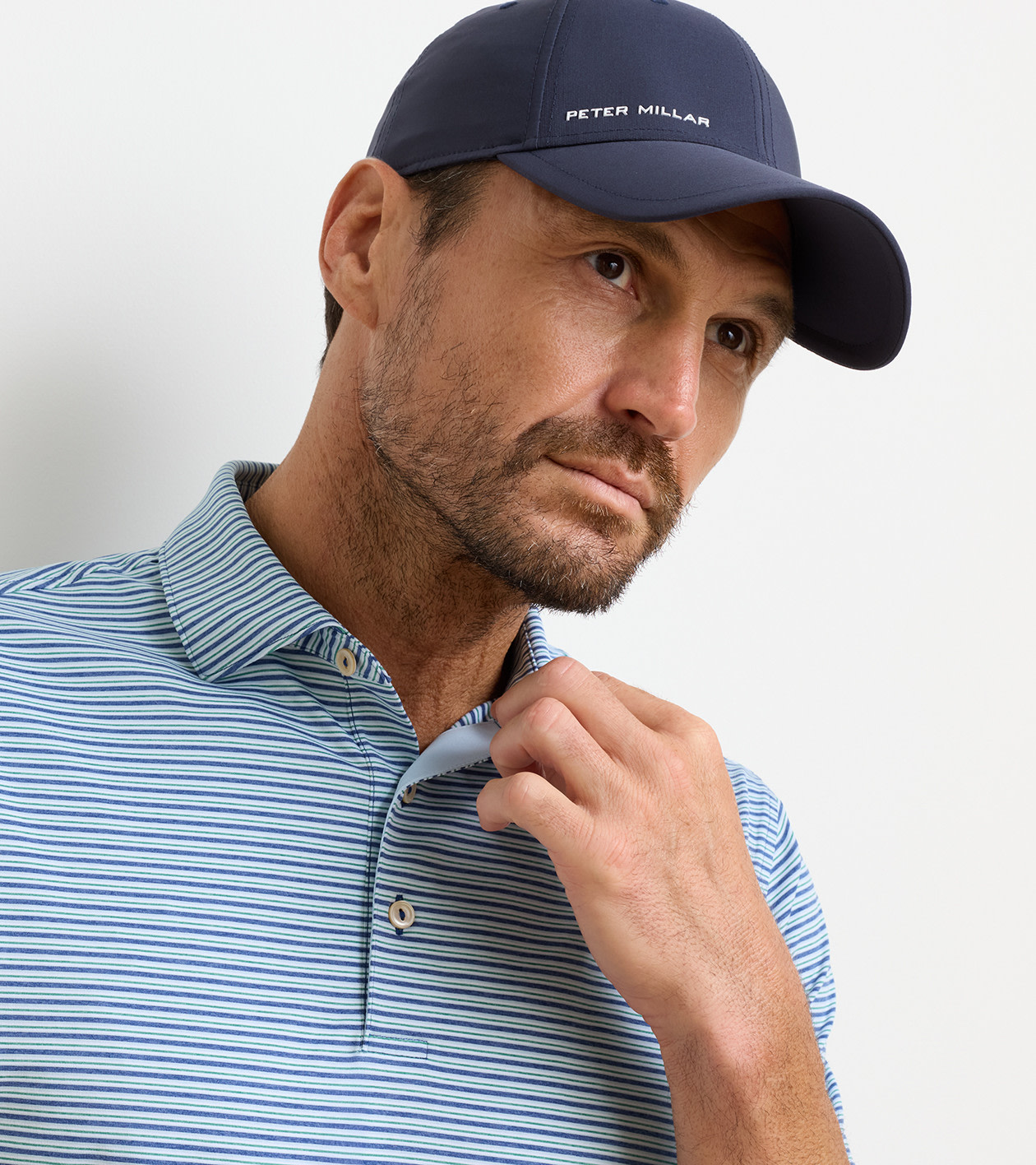 Owens Performance Jersey Polo in Sport Navy - Alternate Image 4