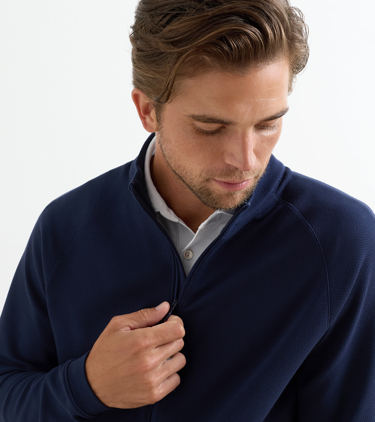 Cradle Piqué Performance Full-Zip | Men's Jackets & Coats | Peter