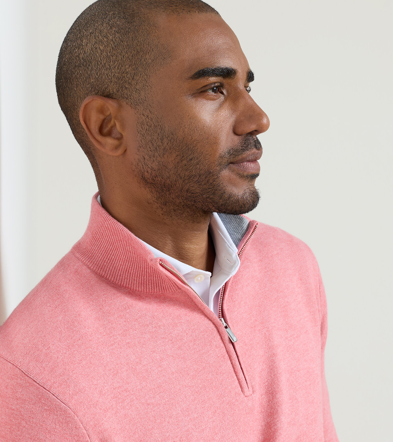 Coolspun Lite Cotton Quarter-Zip Jumper - Alternate Image 3