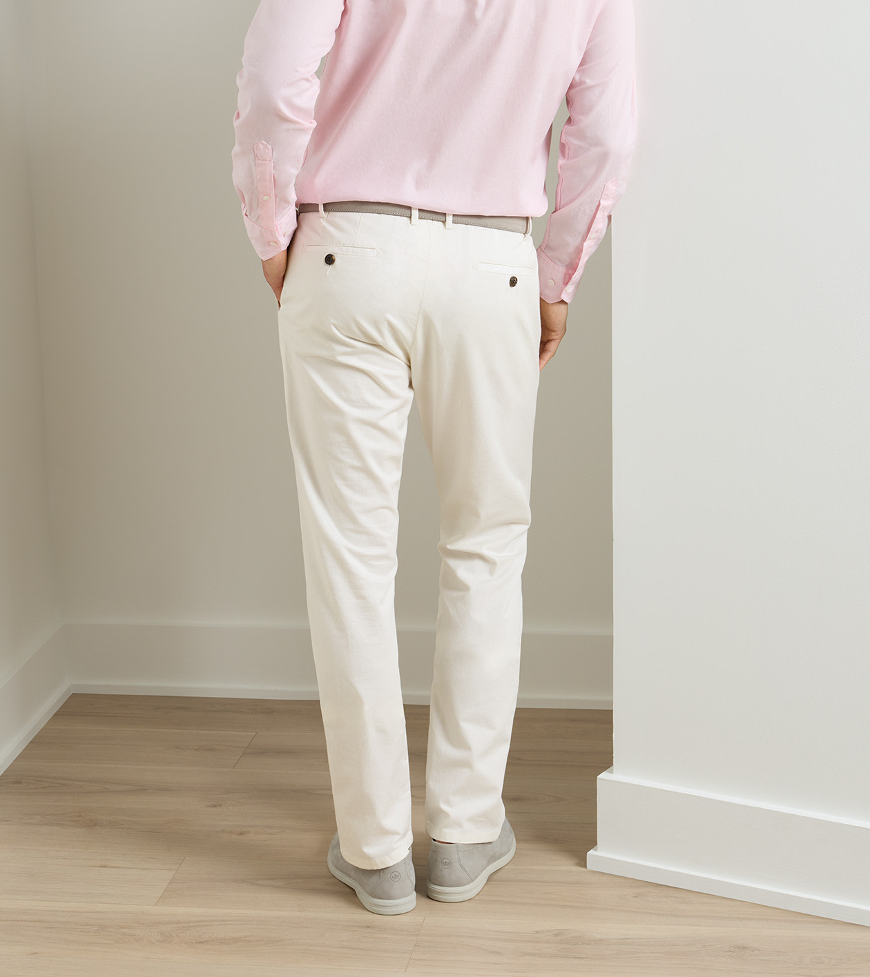 Somerset Flat Front Pant in Almond - Alternate Image 2