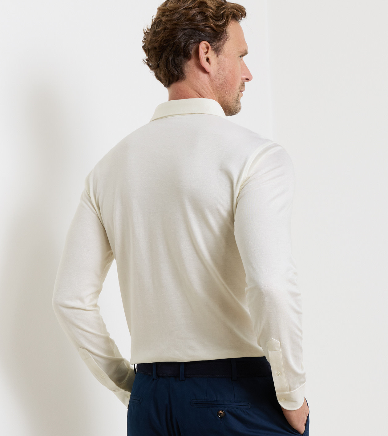 Landon Long-Sleeve Polo | Men's Polos | Peter Millar