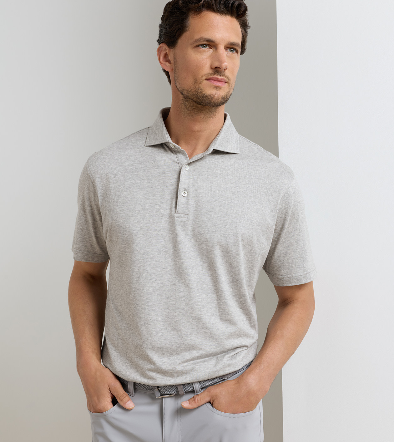 Excursionist Flex Polo in Gale Grey - Alternate Image 1