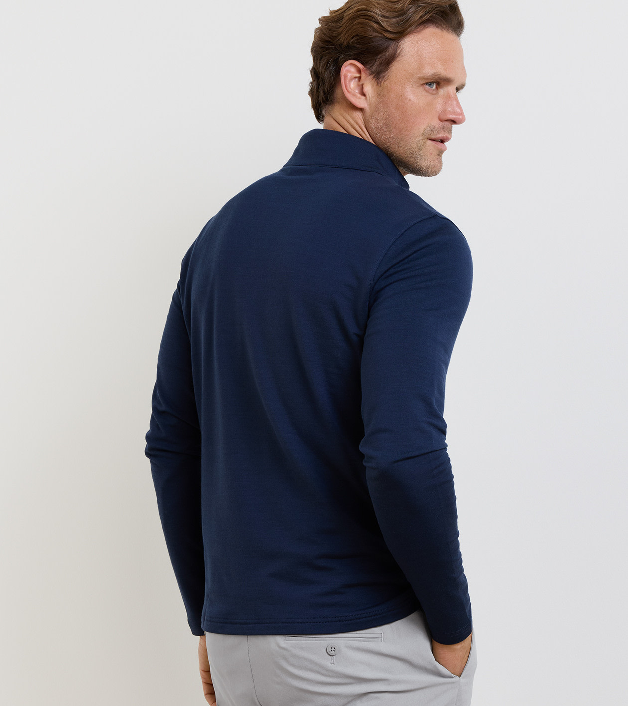 Excursionist Flex Knit Quarter-Zip in Navy - Alternate Image 2