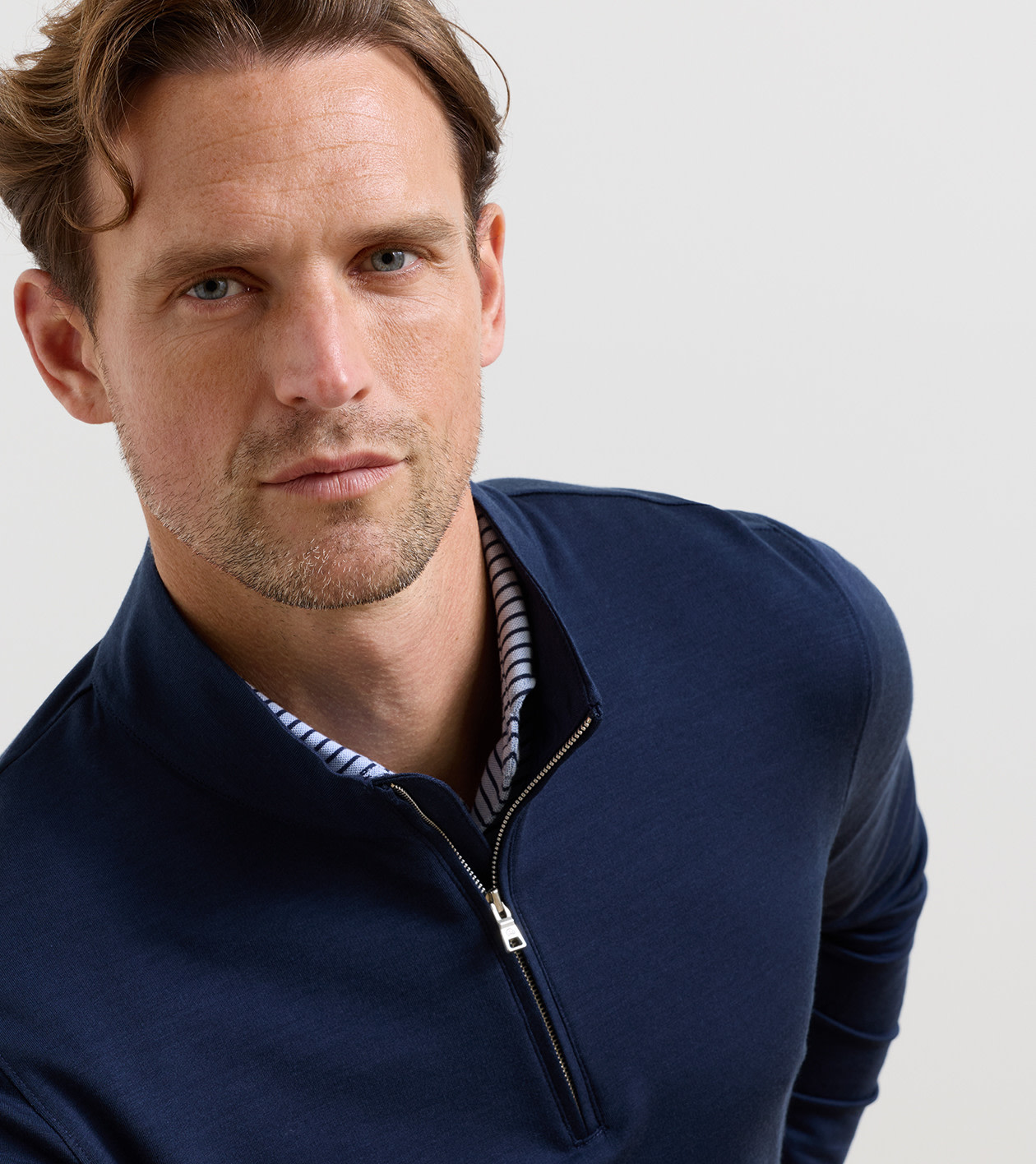Excursionist Flex Knit Quarter-Zip in Navy - Alternate Image 3