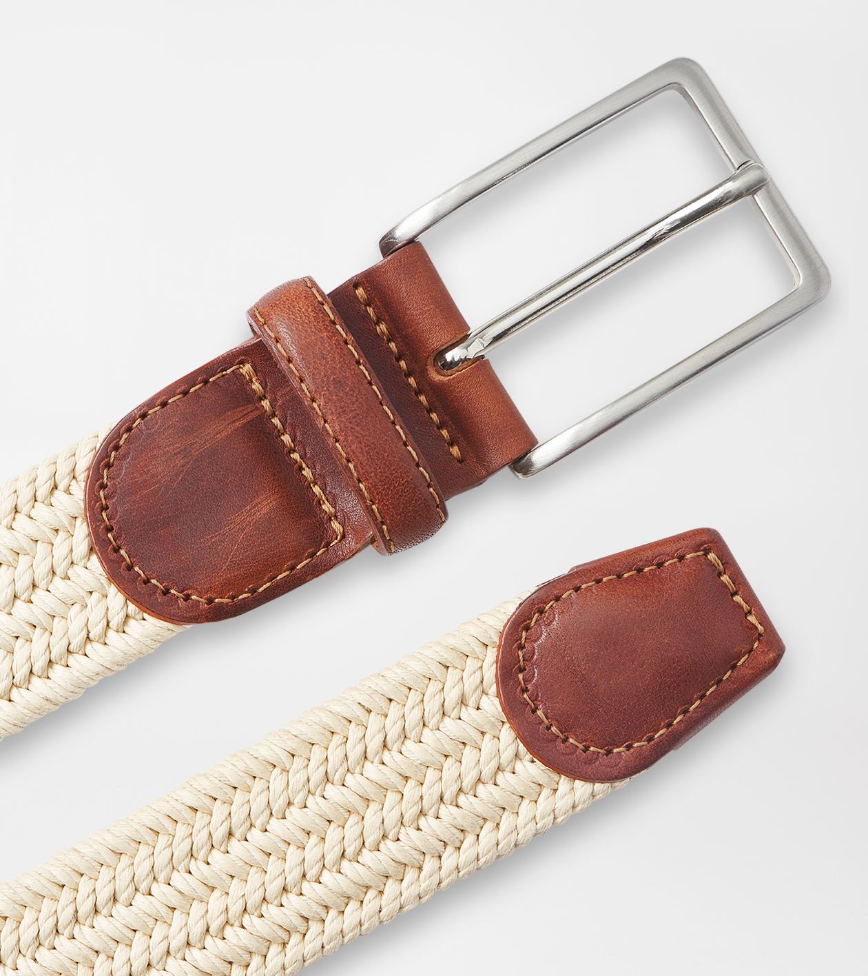 Waxed Braided Belt in Stone - Alternate Image 3